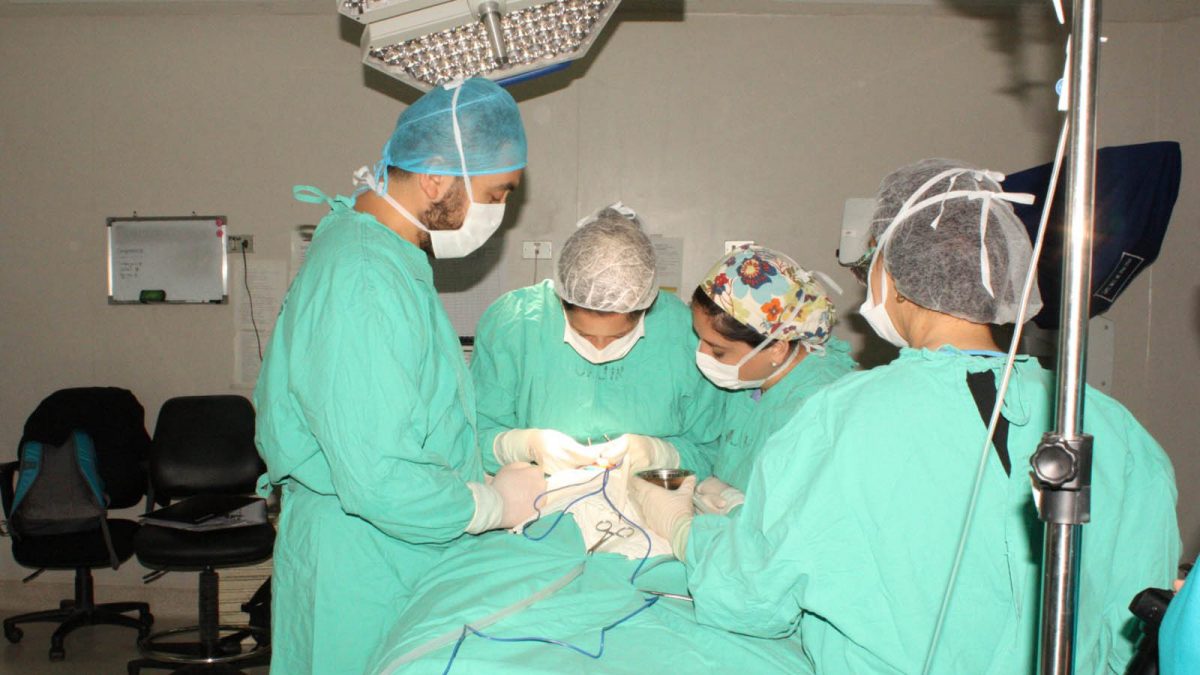 Foto de una de las 28 queiloplastía realizada a los pacientes con fisura labiopalatina durante este 2018 en el Hospital de Chillán.